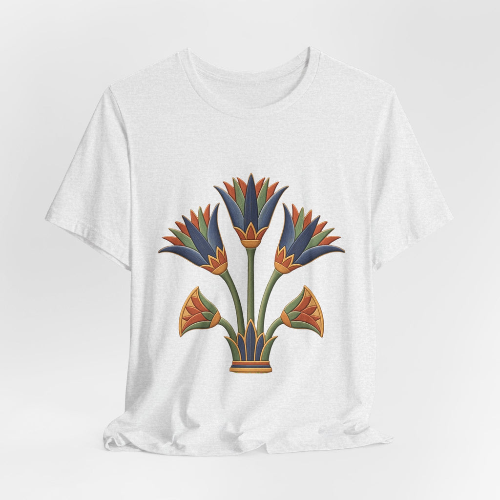Egyptian Lotus T-Shirt — Vintage Floral Heritage Graphic Tee Printify