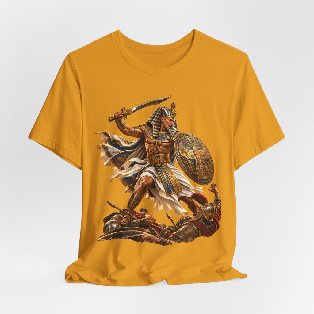 Egyptian Pharaoh Warrior T-Shirt — Ancient Battle Graphic Tee Printify