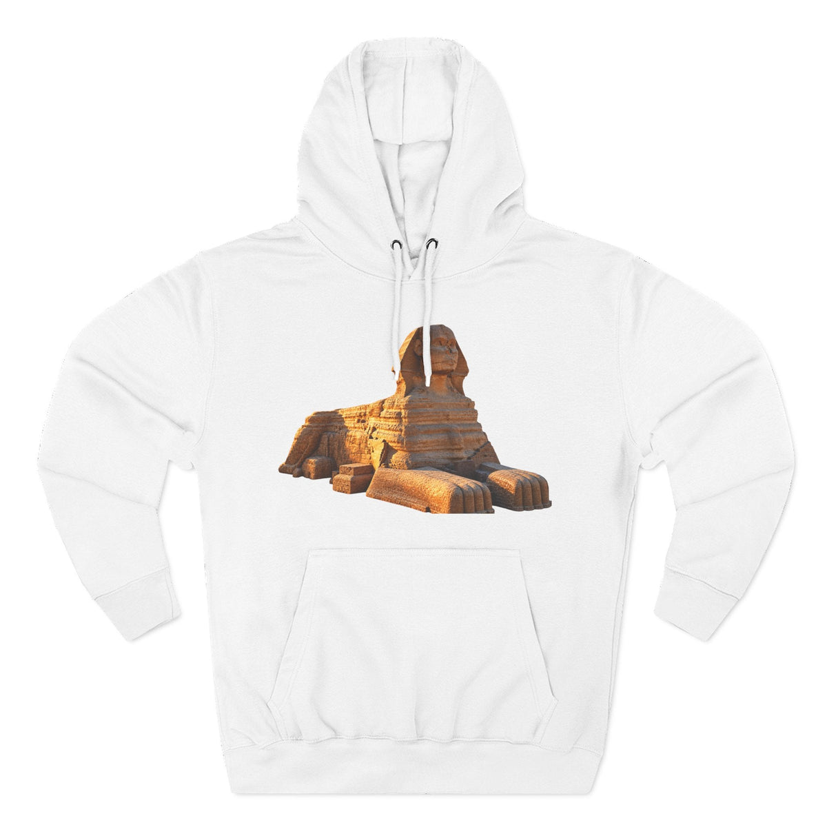 Three-panel fleece hoodie with soft 3-end fleece interior, regular fit, ribbed trims, and reinforced stitching