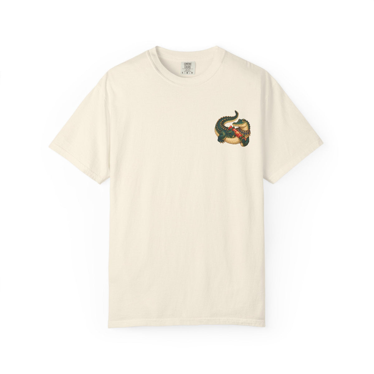 Nile Crocodile Christmas T-Shirt — Egyptian Holiday Cracker Printify