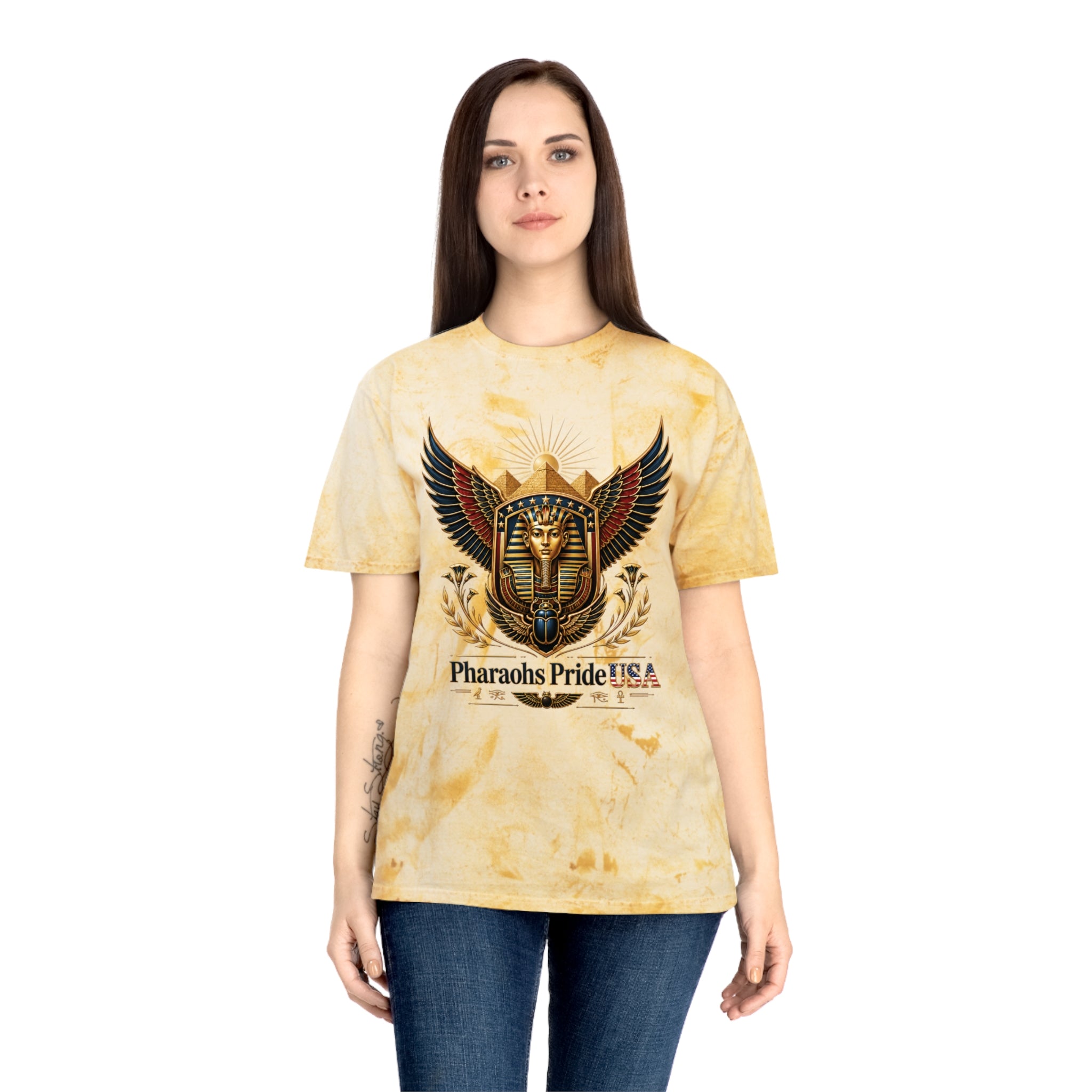 Pharaohs Pride USA Winged Pharaoh Color Blast T-Shirt