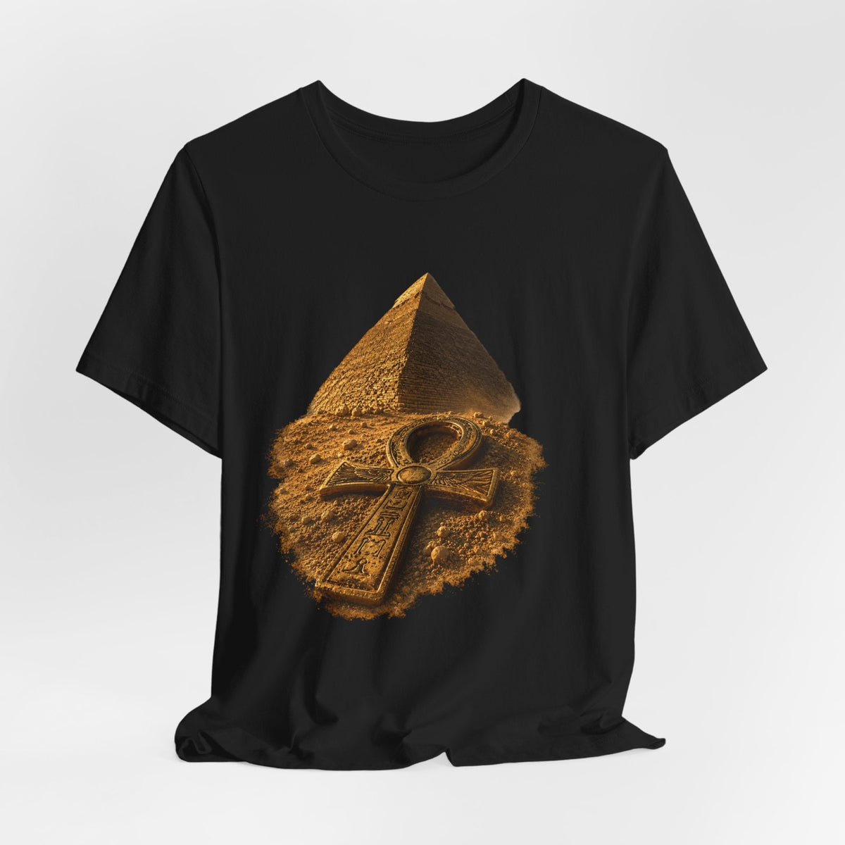 Egyptian Pyramid & Ankh T-Shirt — Ancient Egypt Graphic Tee Printify