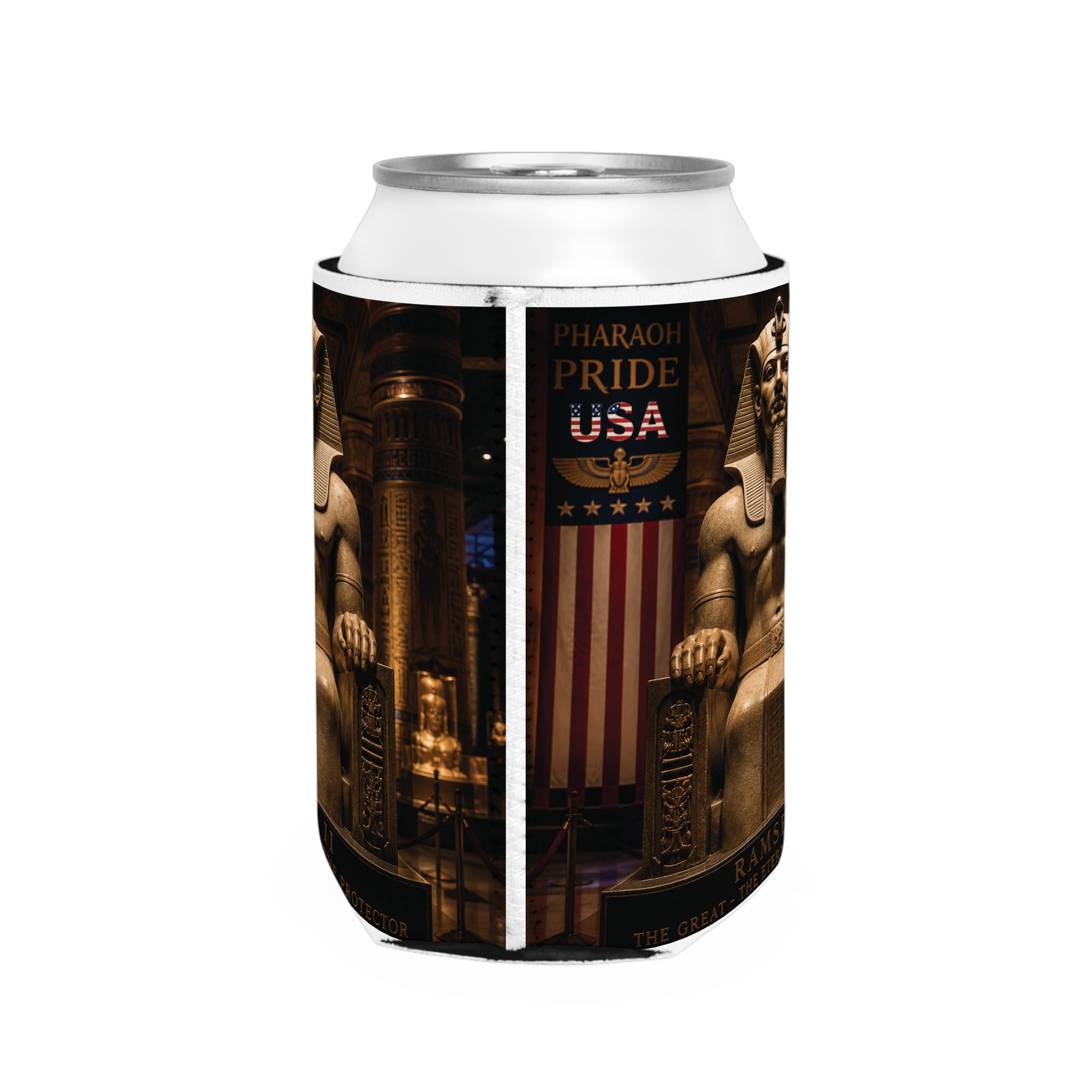 Pharaohs Pride USA Ramses II Can Cooler Sleeve