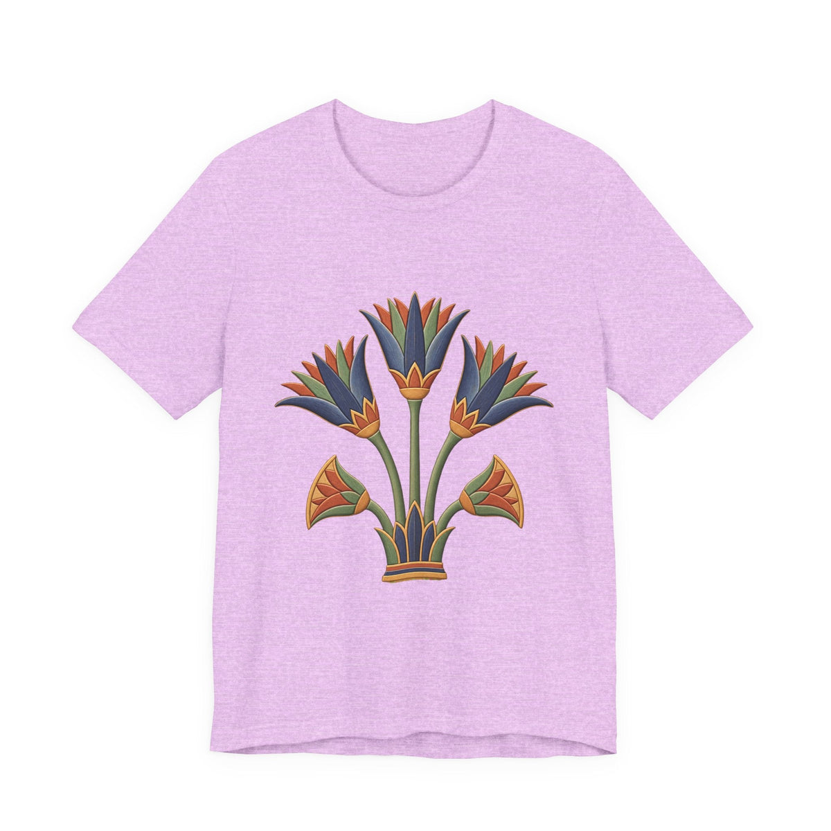 Egyptian Lotus T-Shirt — Vintage Floral Heritage Graphic Tee Printify