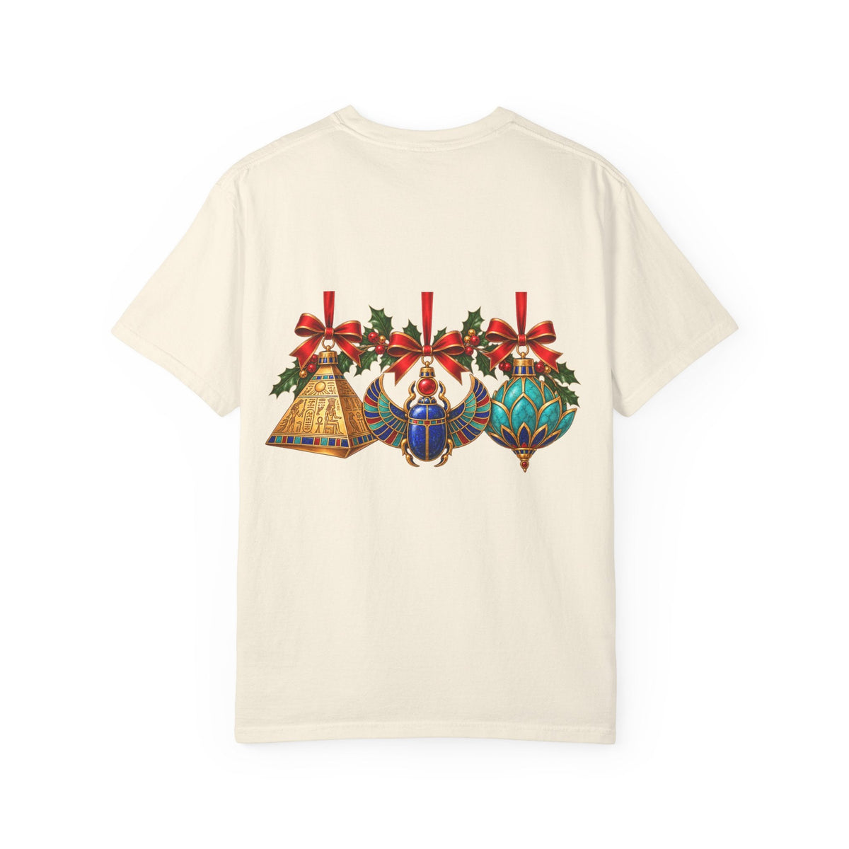 Egyptian Christmas Ornament Trio T-Shirt Printify