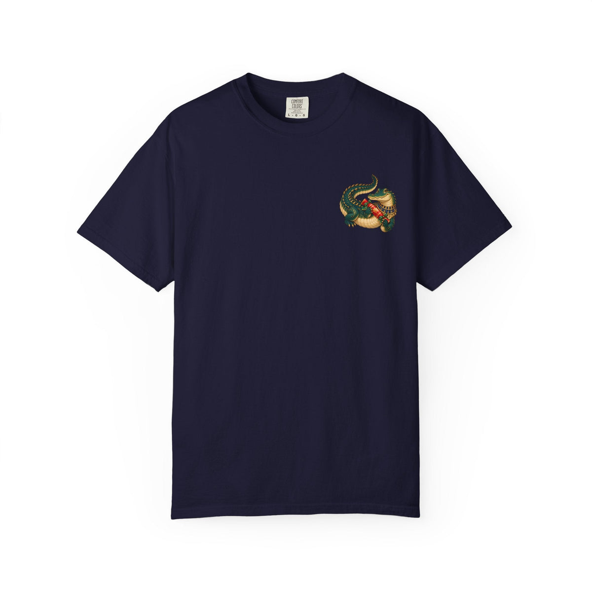 Nile Crocodile Christmas T-Shirt — Egyptian Holiday Cracker Printify