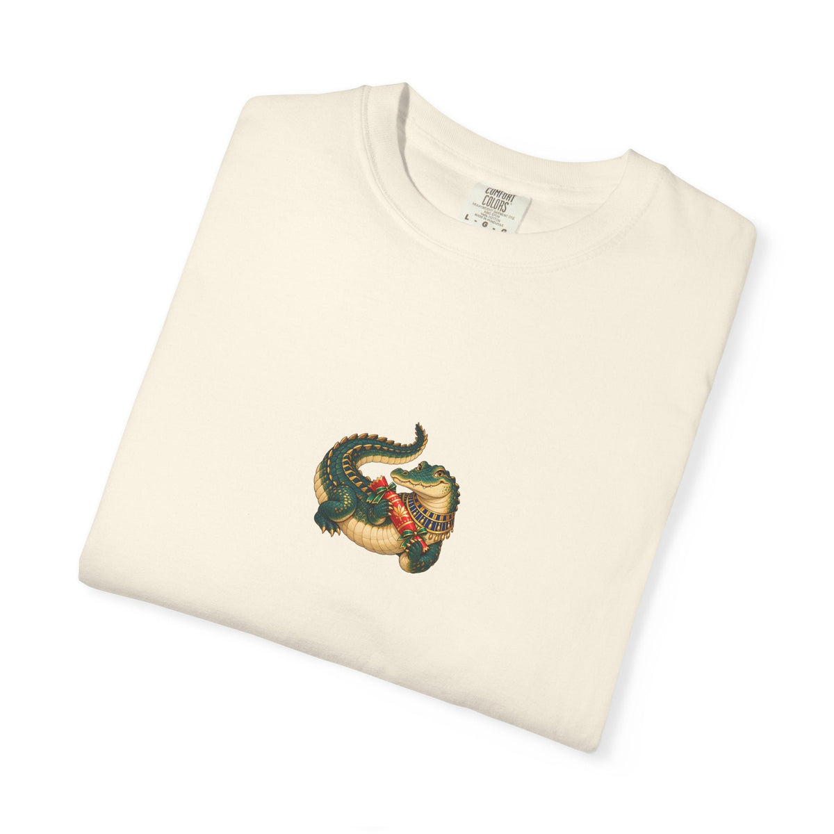 Nile Crocodile Christmas T-Shirt — Egyptian Holiday Cracker Printify