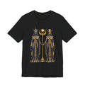 Egyptian Goddess Duo T-Shirt — Ankh & Sun Staff Graphic Tee Printify