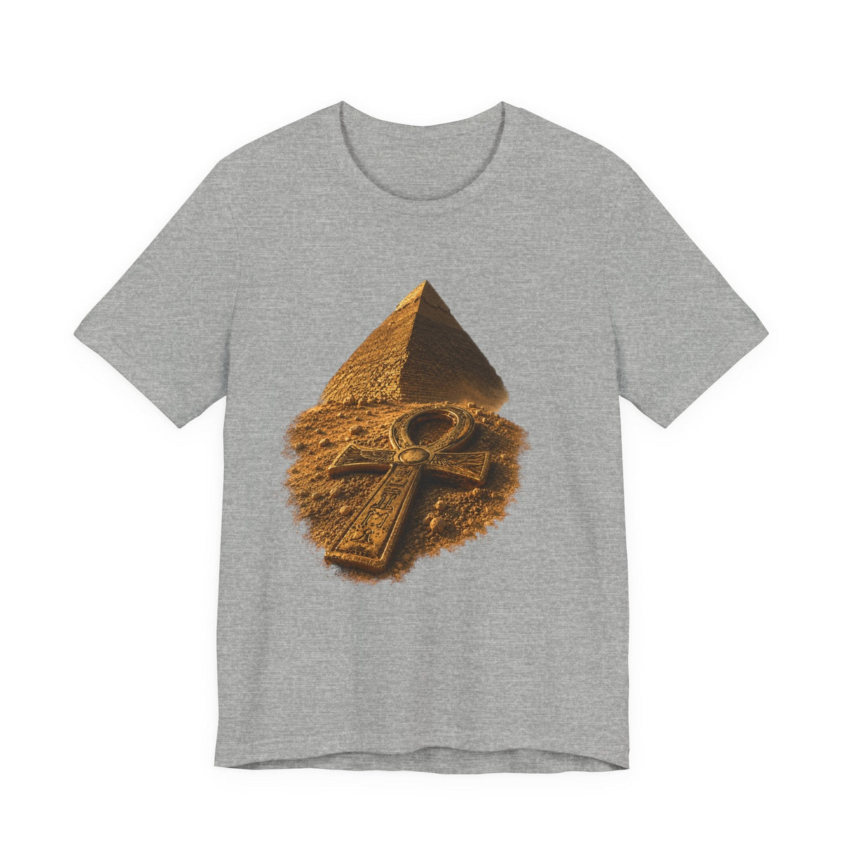 Egyptian Pyramid & Ankh T-Shirt — Ancient Egypt Graphic Tee Printify