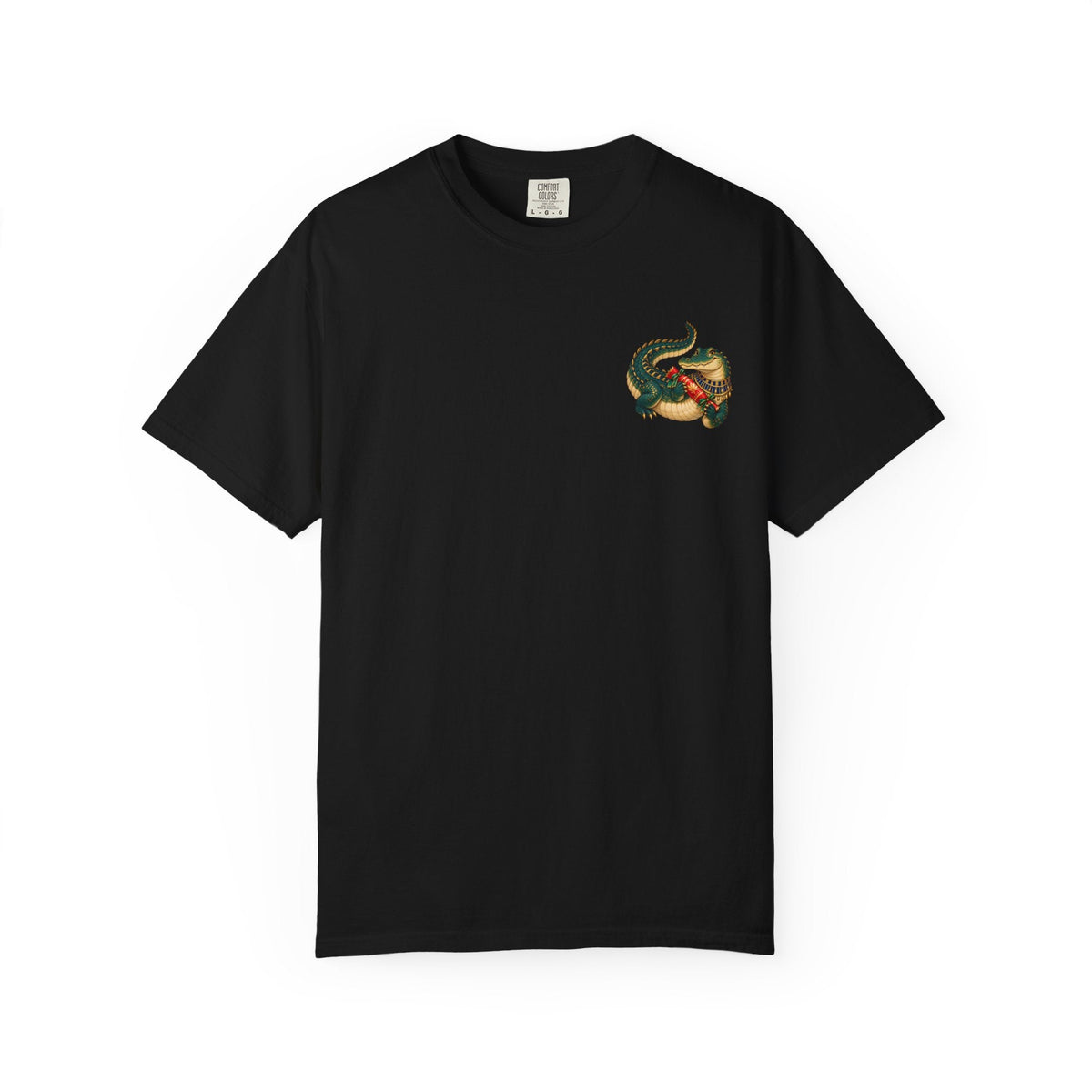 Nile Crocodile Christmas T-Shirt — Egyptian Holiday Cracker Printify