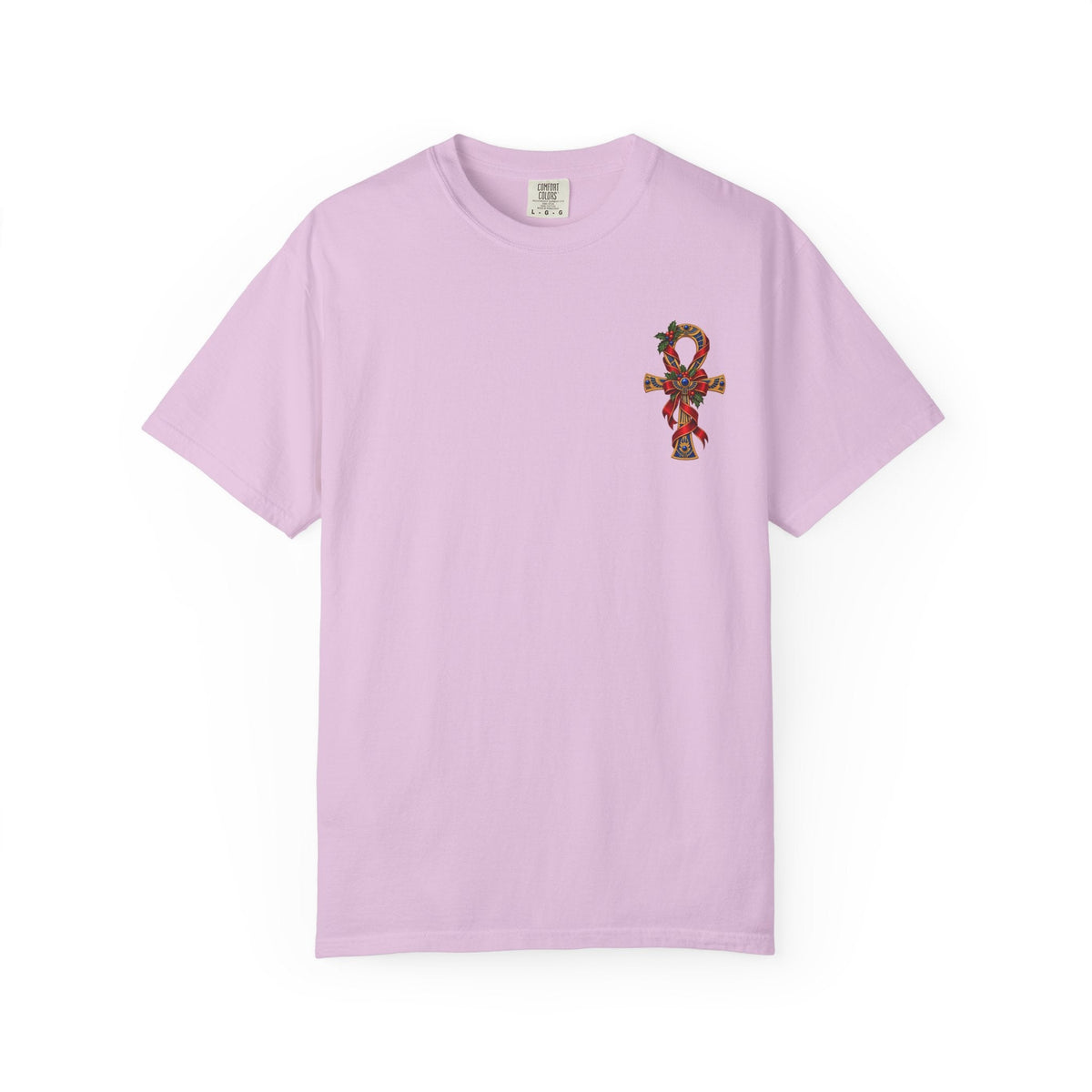Egyptian Ankh Christmas Ribbon T-Shirt Printify