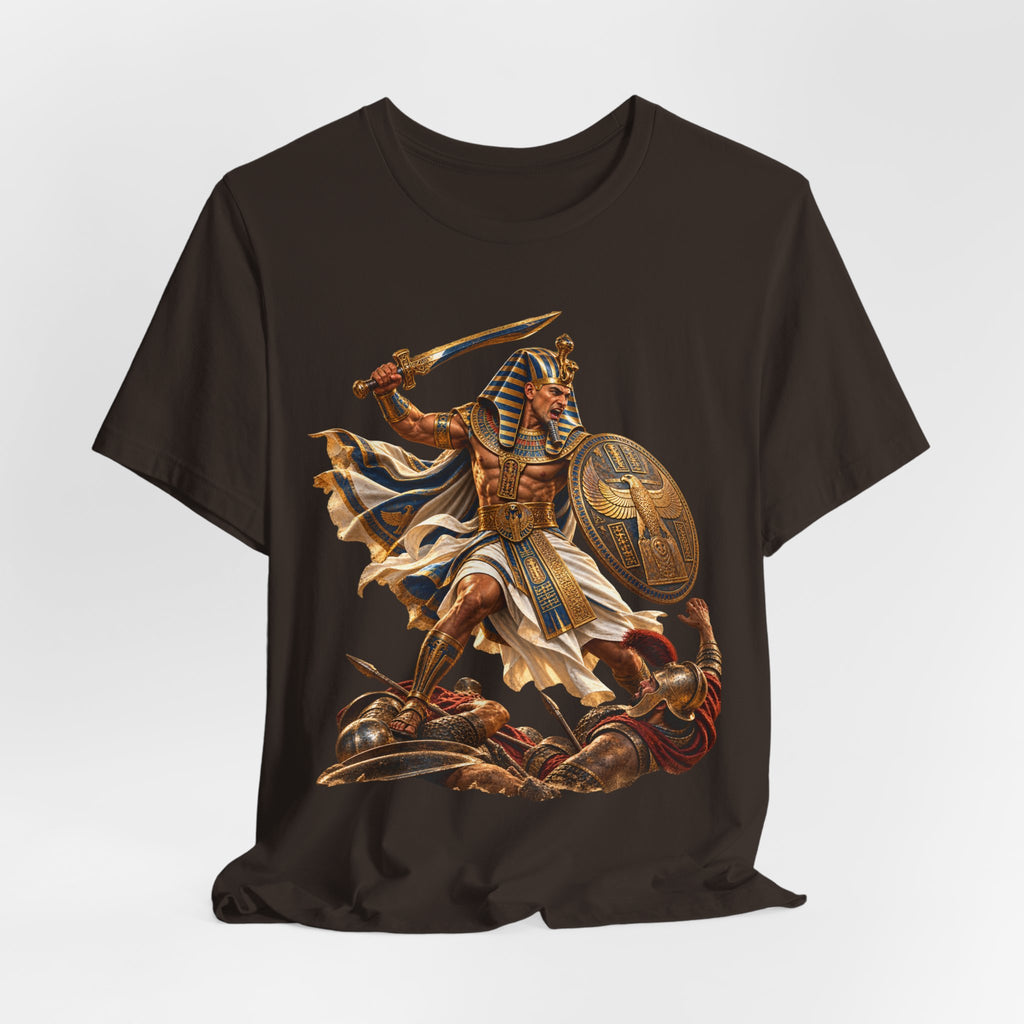Egyptian Pharaoh Warrior T-Shirt — Ancient Battle Graphic Tee Printify
