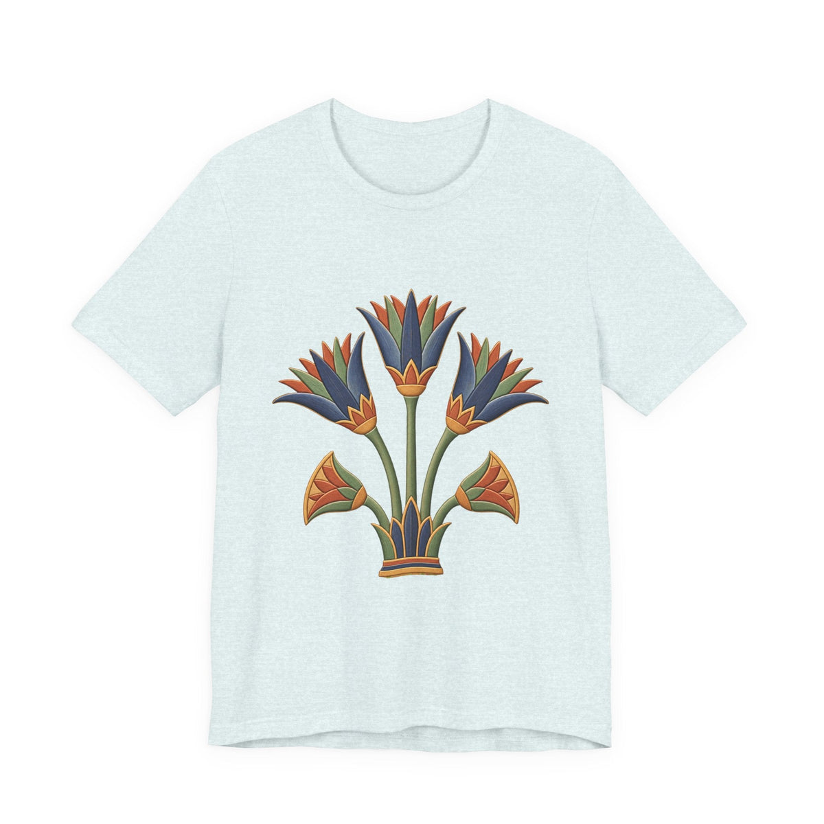 Egyptian Lotus T-Shirt — Vintage Floral Heritage Graphic Tee Printify