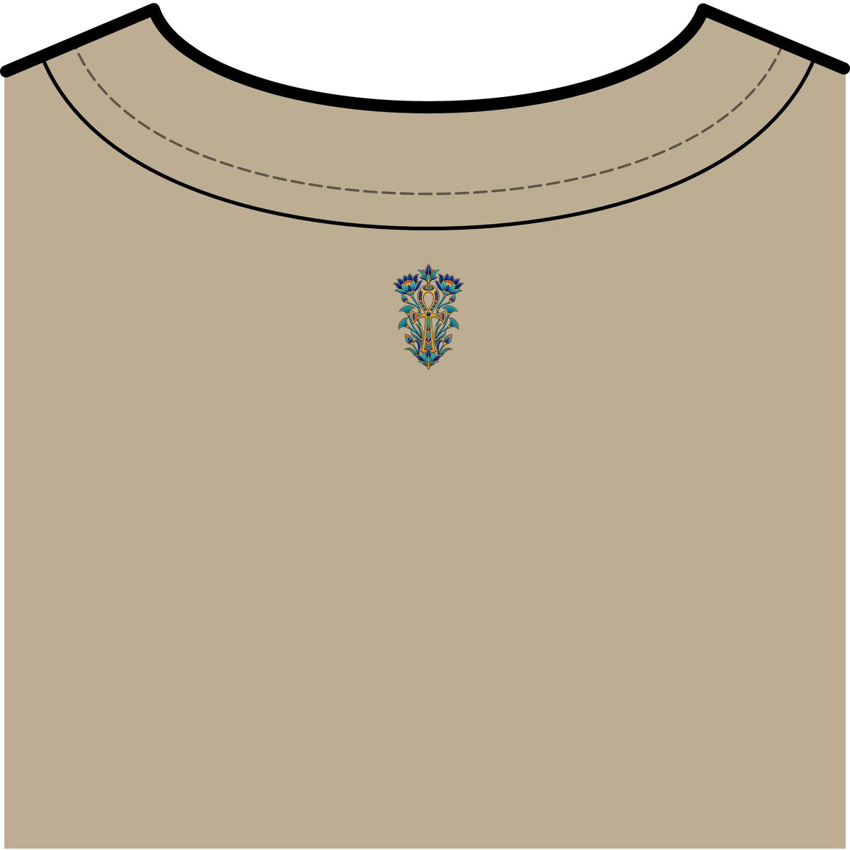 Egyptian Lotus Ankh Garment-Dyed Tank Top – Unisex Printify
