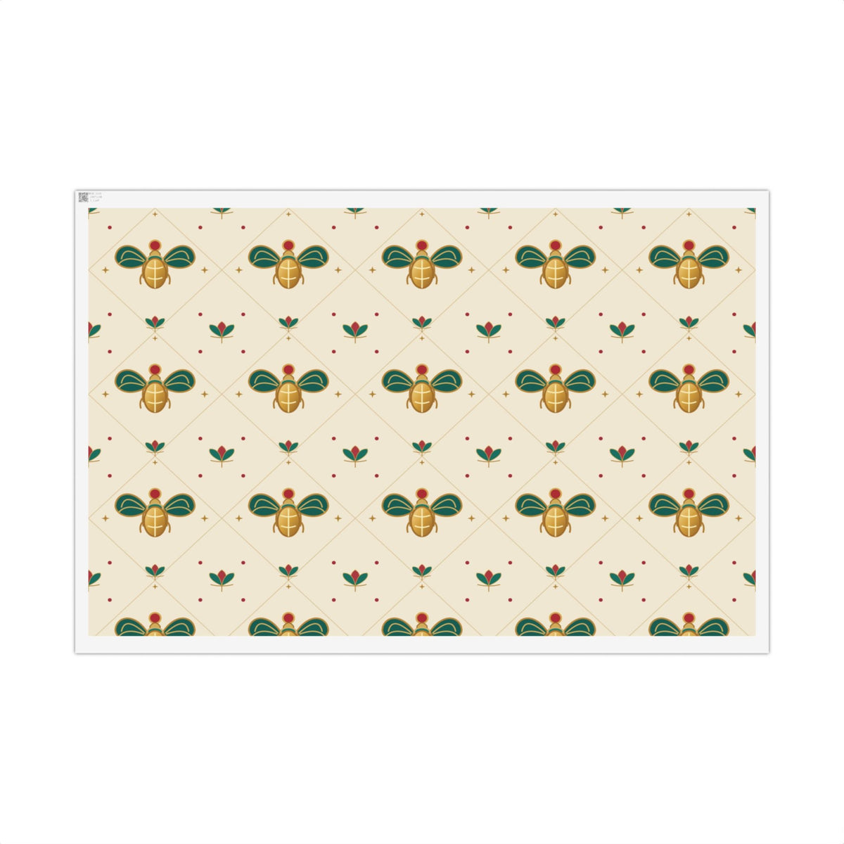 Egyptian Scarab Christmas Wrapping Paper | Egyptian Heritage Gift Wrap Printify