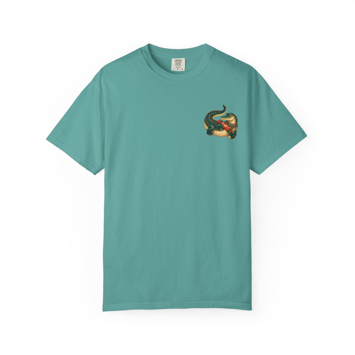 Nile Crocodile Christmas T-Shirt — Egyptian Holiday Cracker Printify