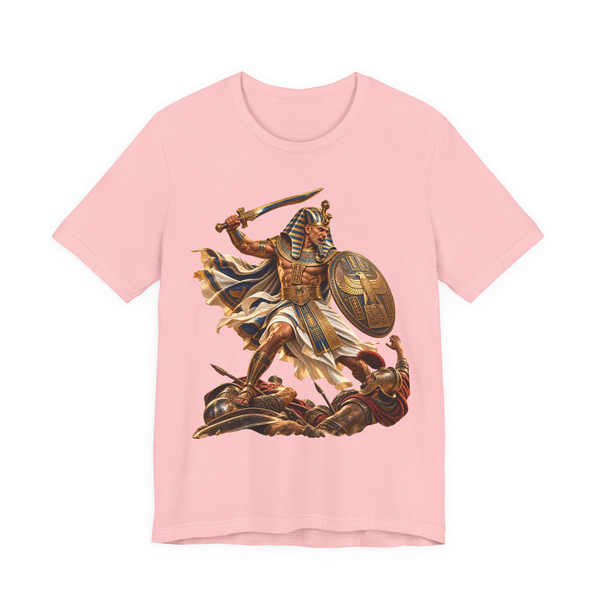 Egyptian Pharaoh Warrior T-Shirt — Ancient Battle Graphic Tee Printify