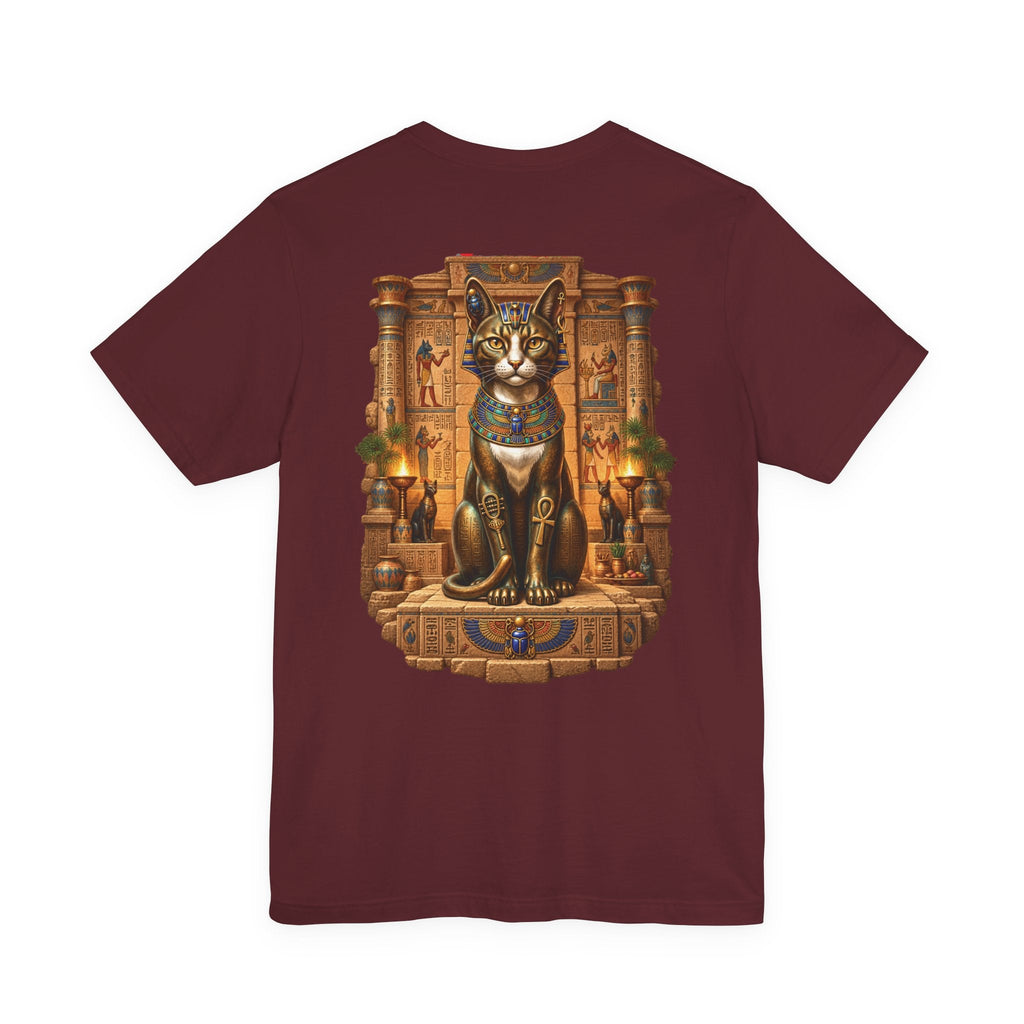 Egyptian Cat Graphic Tee — Ancient Egyptian Temple Pharaonic Cat T-Shirt Printify