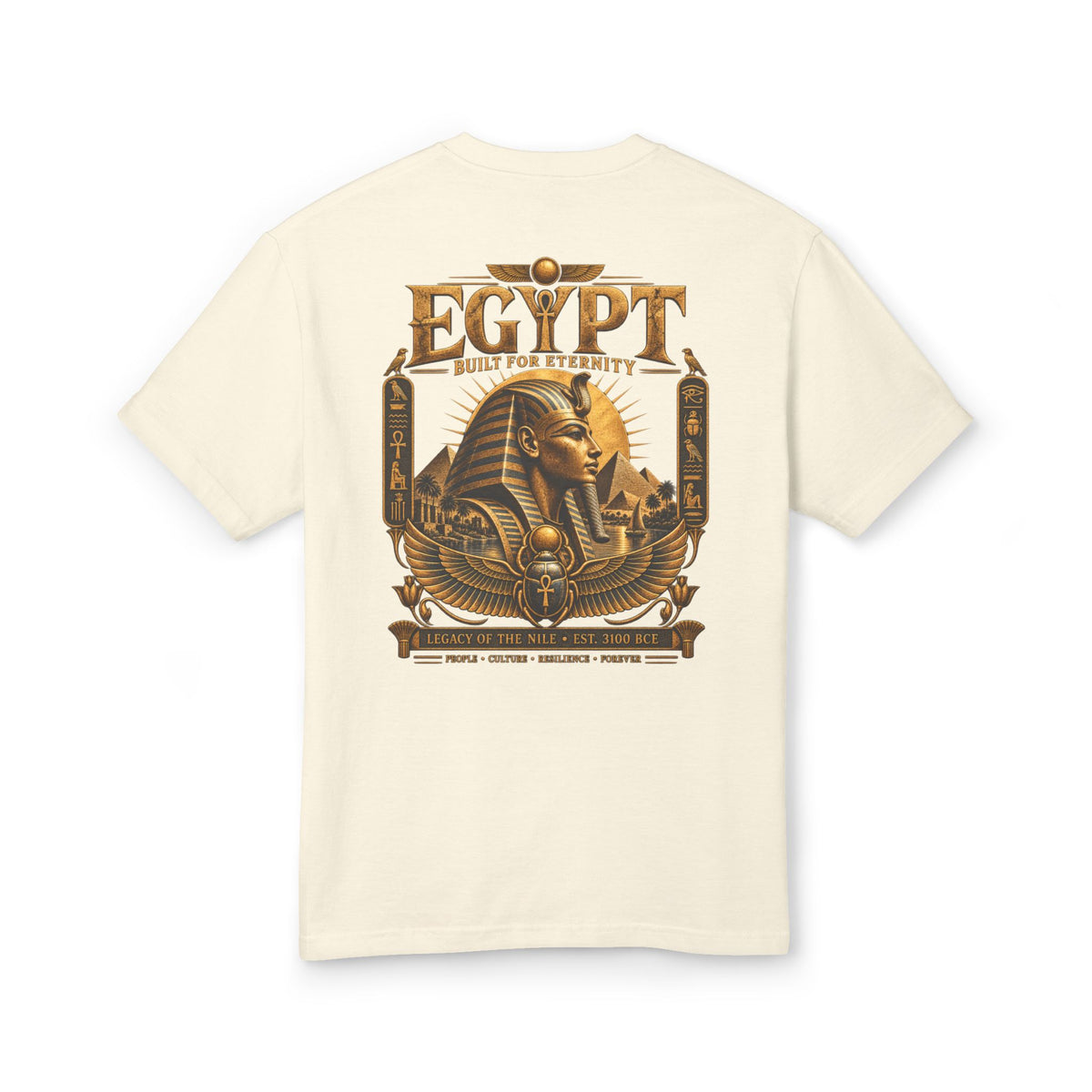 Pharaoh Archive Heavyweight Tee — Built for Eternity Pharaohs Pride USA