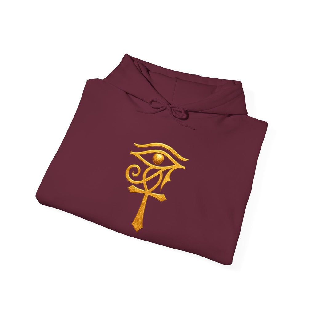 Hoodie — Golden Eye of Ra Symbol Graphic Hoodie Printify