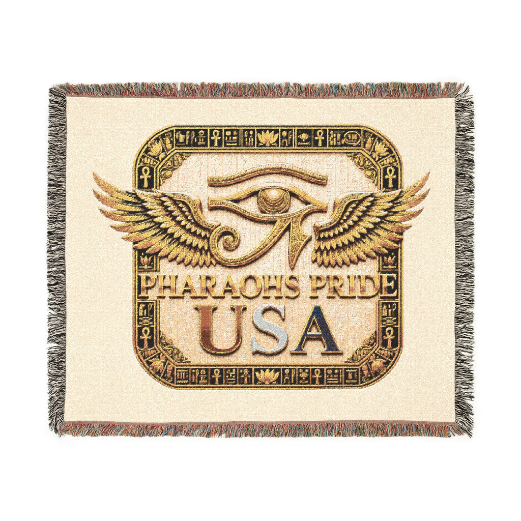 Eye of Horus cotton woven blanket product image