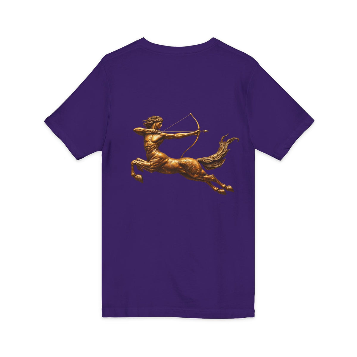 V-neck T-shirt with archer centaur graphic