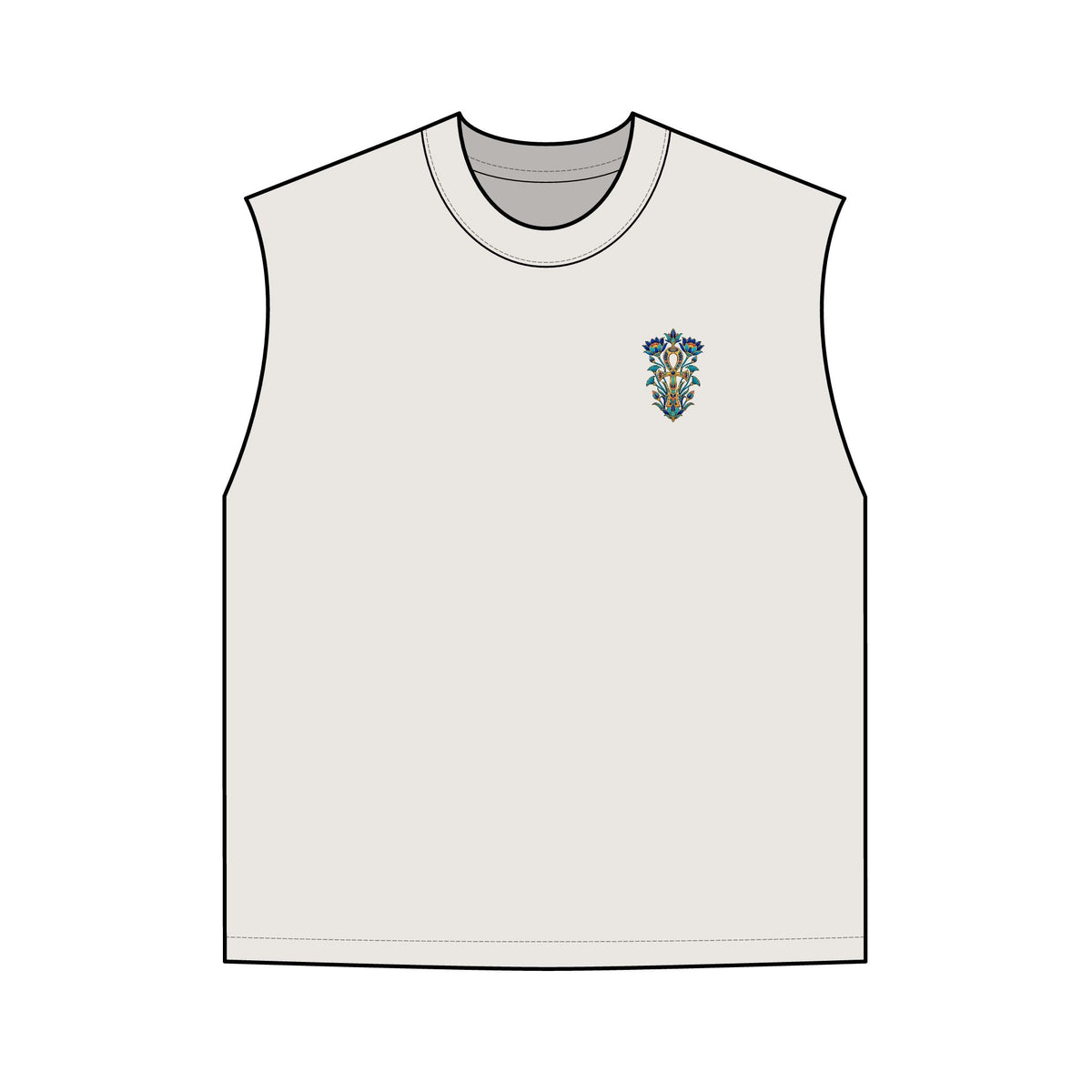 Egyptian Lotus Ankh Garment-Dyed Tank Top – Unisex Printify