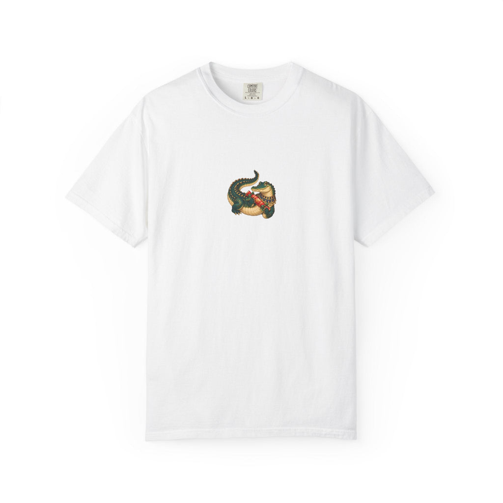 Nile Crocodile Christmas T-Shirt — Egyptian Holiday Cracker Printify