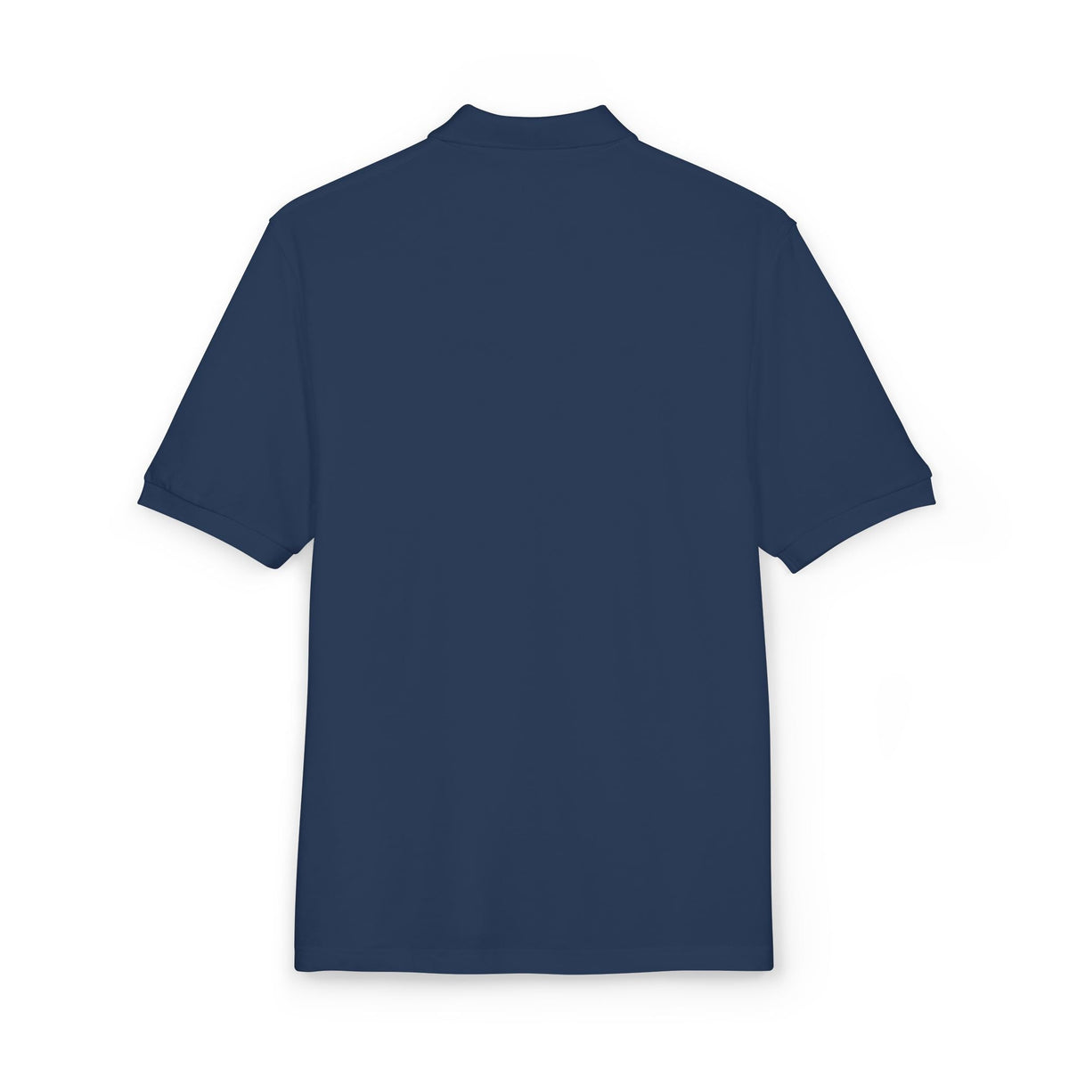 Unisex polo with gold Eye of Horus and ankh embroidery