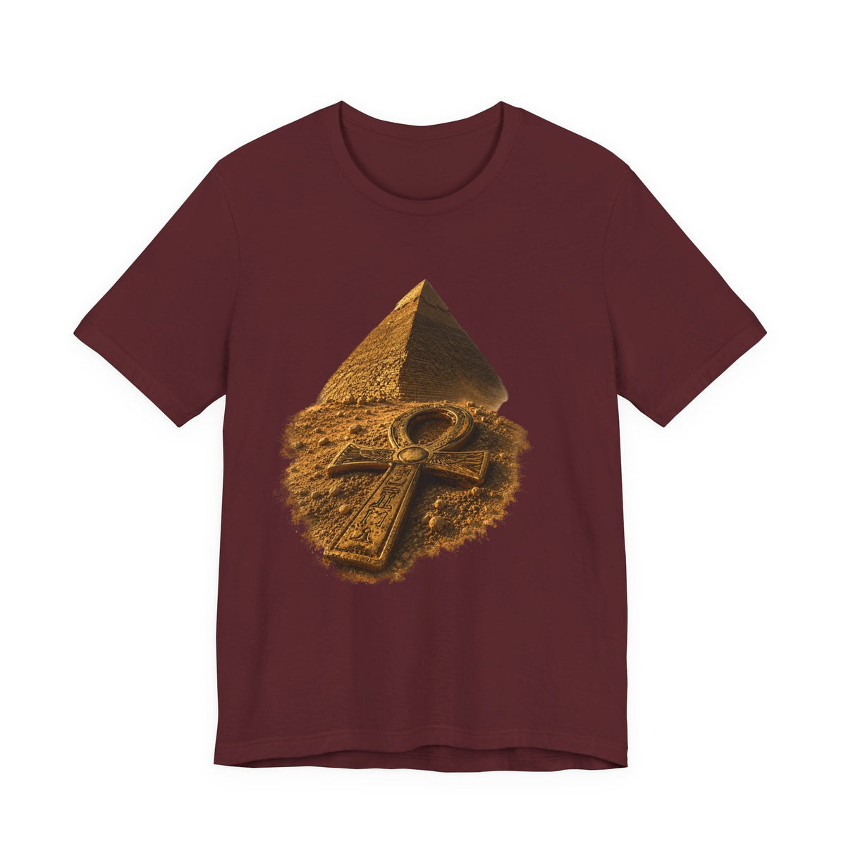 Egyptian Pyramid & Ankh T-Shirt — Ancient Egypt Graphic Tee Printify