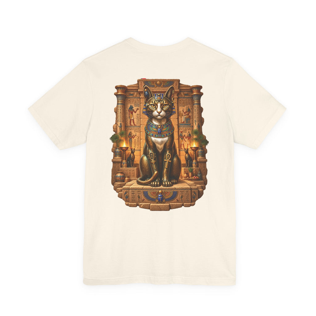 Egyptian Cat Graphic Tee — Ancient Egyptian Temple Pharaonic Cat T-Shirt Printify