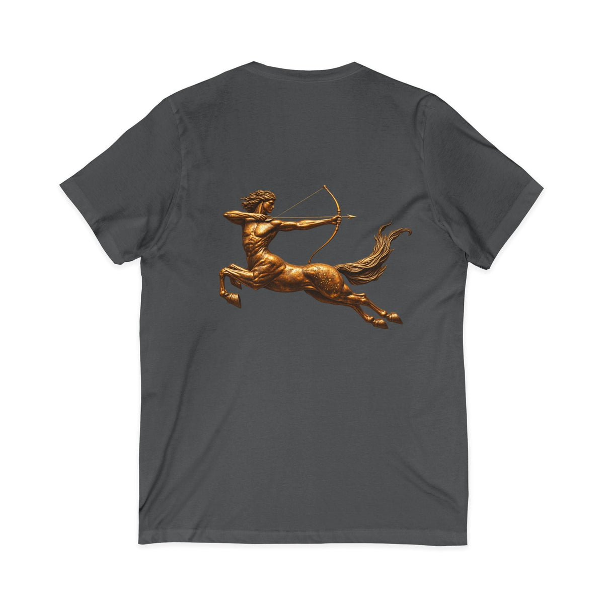 V-neck T-shirt with archer centaur graphic