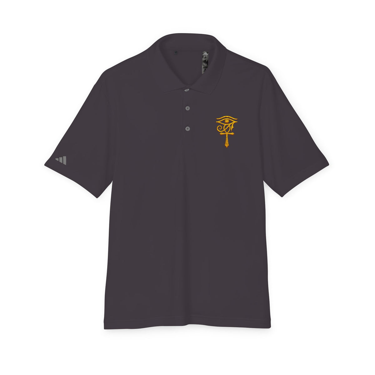 Eye of Horus Polo Shirt — Egyptian Symbol Embroidered Performance Golf Polo Printify