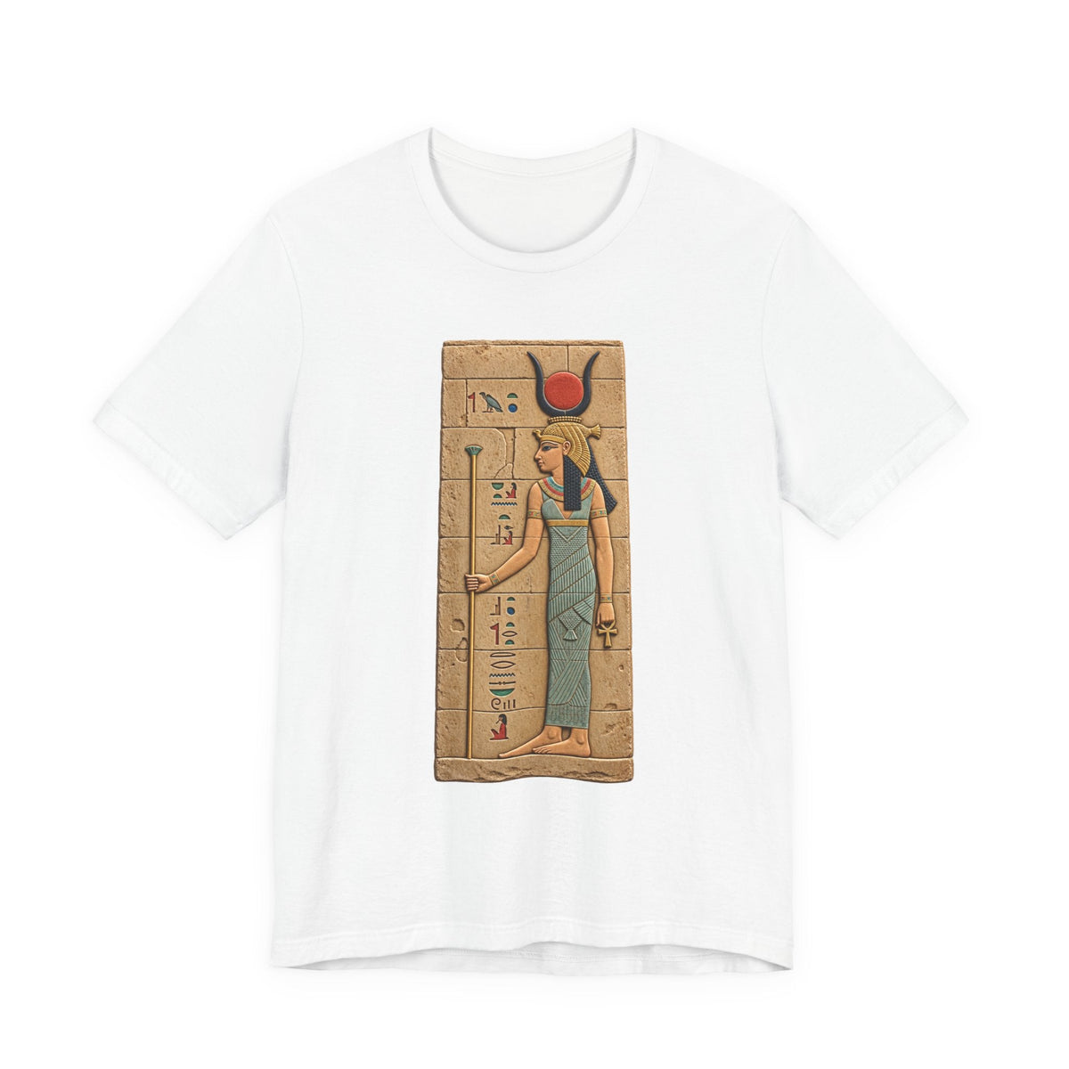 Goddess Isis T-Shirt — Ancient Egyptian Hieroglyph Art Tee Printify