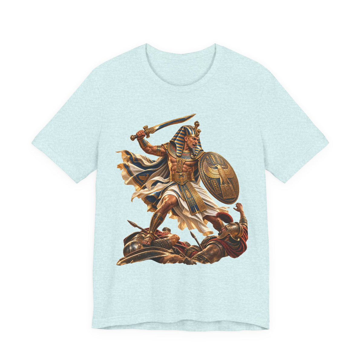 Egyptian Pharaoh Warrior T-Shirt — Ancient Battle Graphic Tee Printify