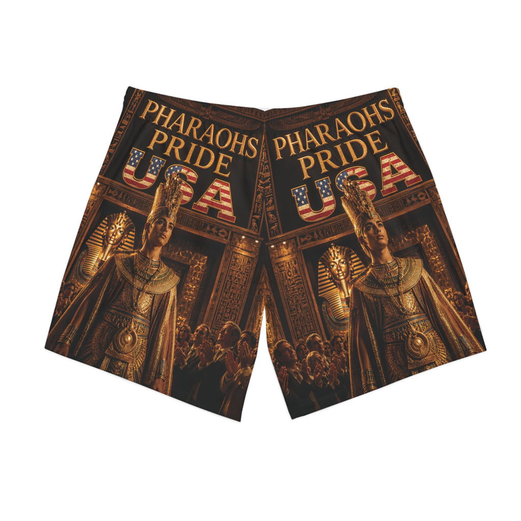 Pharaohs Pride USA Men's Egyptian Heritage Beach Shorts