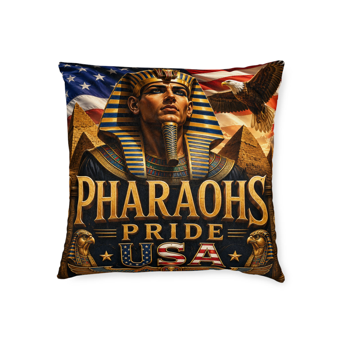 Pharaohs Pride USA Egyptian-American Decorative Pillow