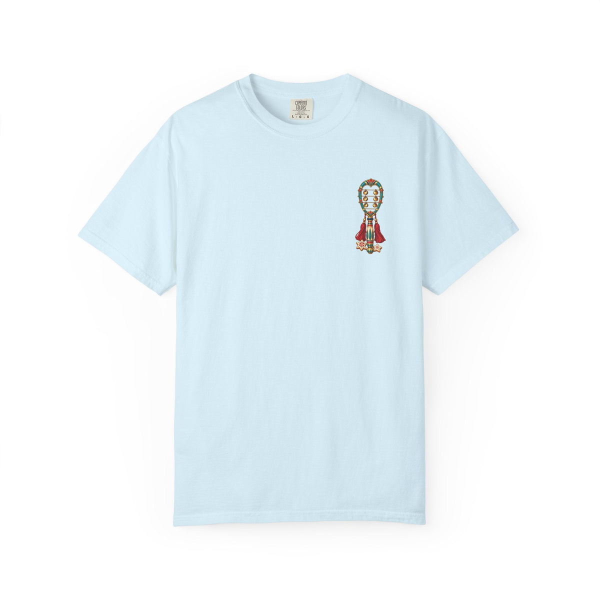 Egyptian Sistrum Christmas T-Shirt — Festive Rattle & Stars Printify