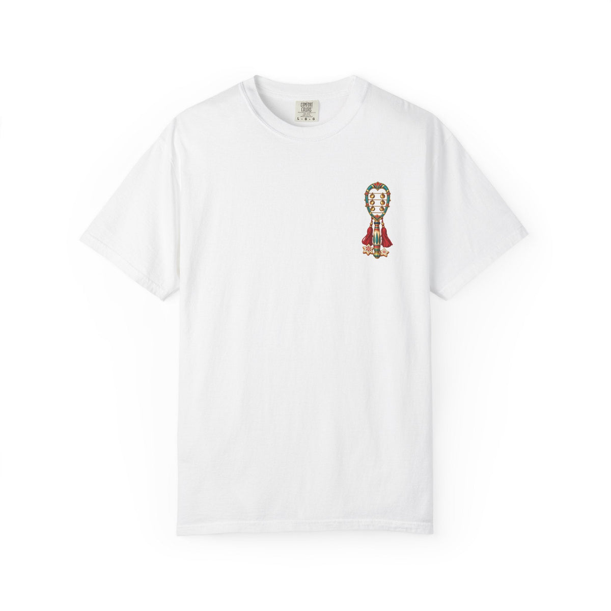 Egyptian Sistrum Christmas T-Shirt — Festive Rattle & Stars Printify