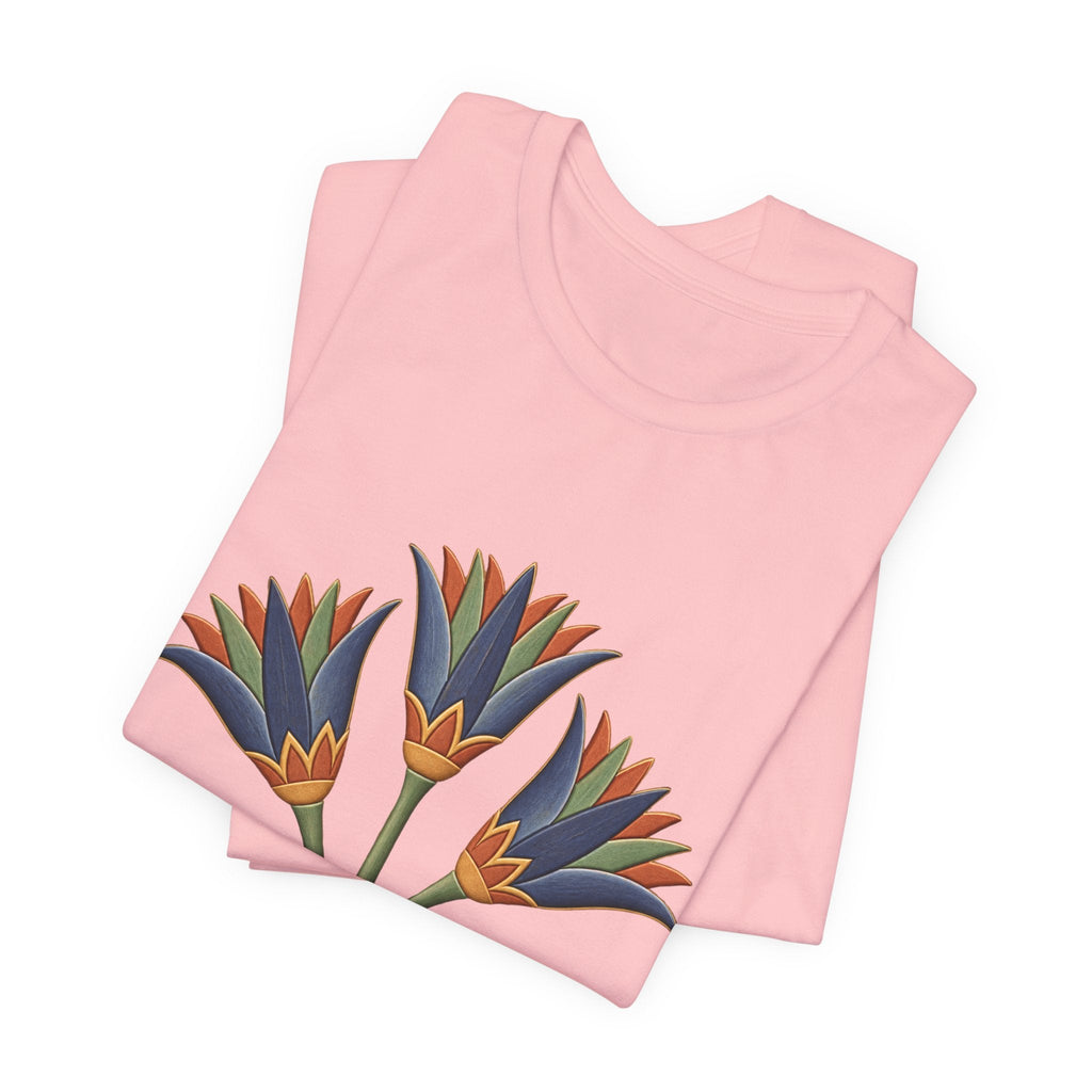 Egyptian Lotus T-Shirt — Vintage Floral Heritage Graphic Tee Printify