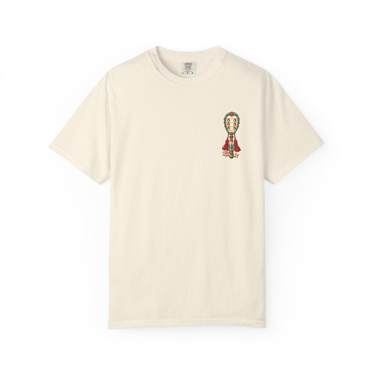 Egyptian Sistrum Christmas T-Shirt — Festive Rattle & Stars Printify