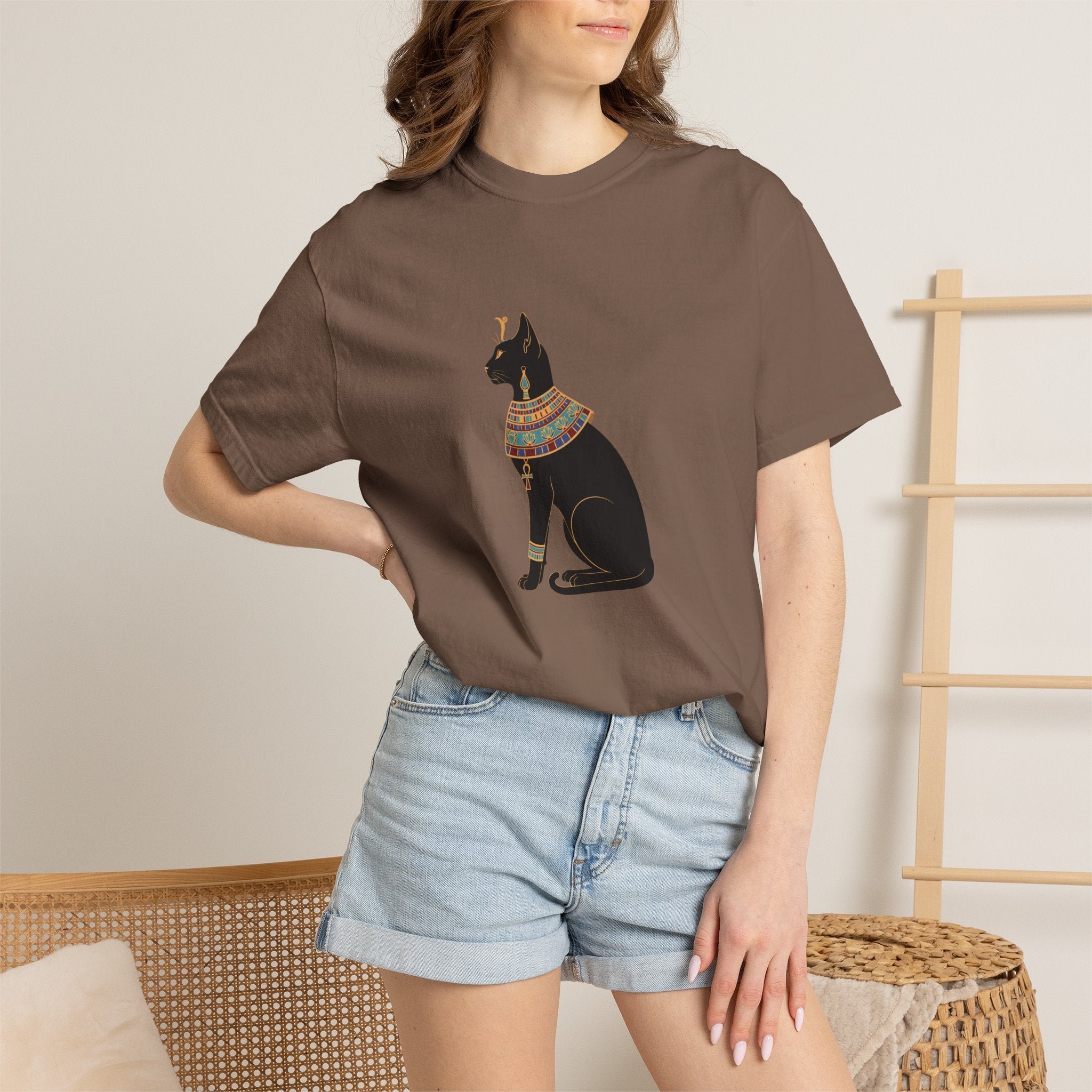 Bastet Egyptian Cat Garment-Dyed T-Shirt