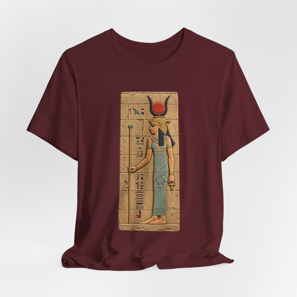 Goddess Isis T-Shirt — Ancient Egyptian Hieroglyph Art Tee Printify