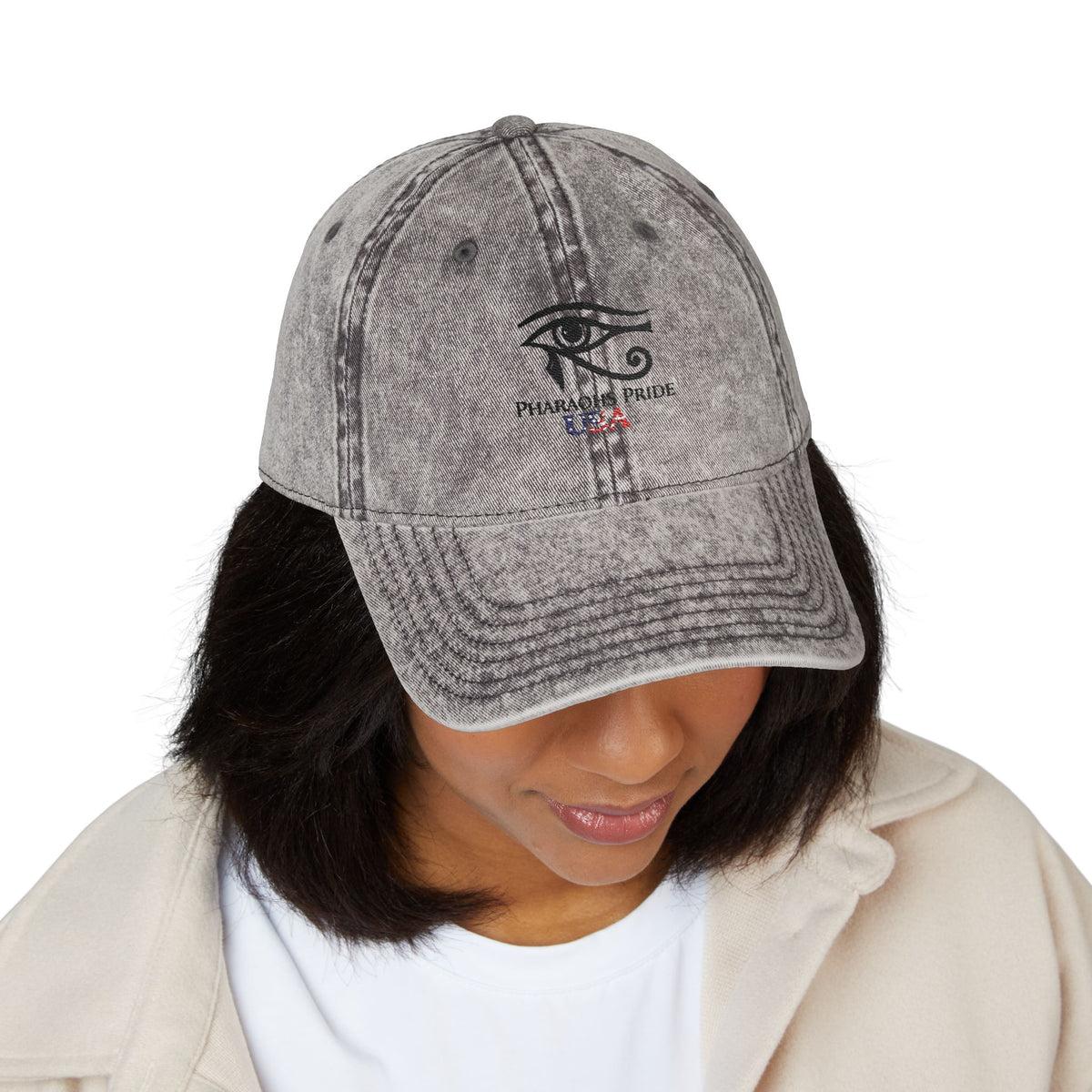 Pharaohs Pride USA Embroidered Vintage Cotton Cap