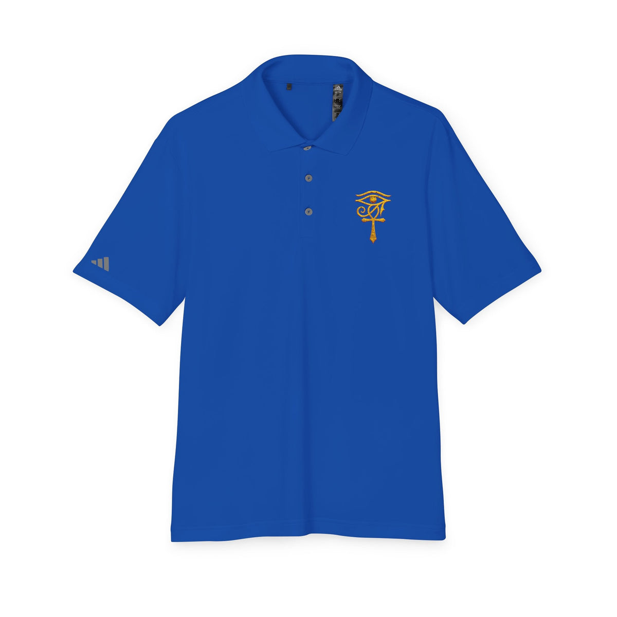 Eye of Horus Polo Shirt — Egyptian Symbol Embroidered Performance Golf Polo Printify