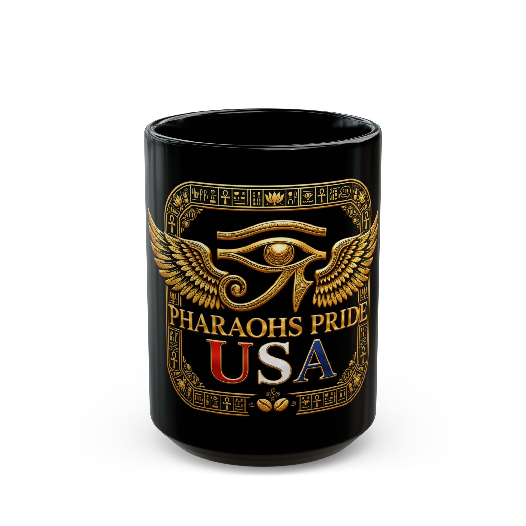 Pharaohs Pride USA Eye of Horus Black Ceramic Mug product image 2