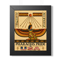 Pharaohs Pride USA framed Egyptian papyrus wall art with vertical traditional design