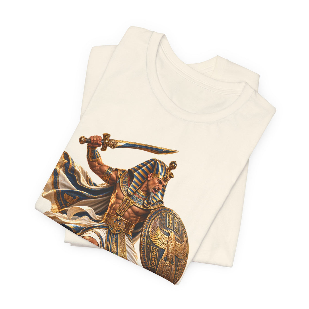 Egyptian Pharaoh Warrior T-Shirt — Ancient Battle Graphic Tee Printify