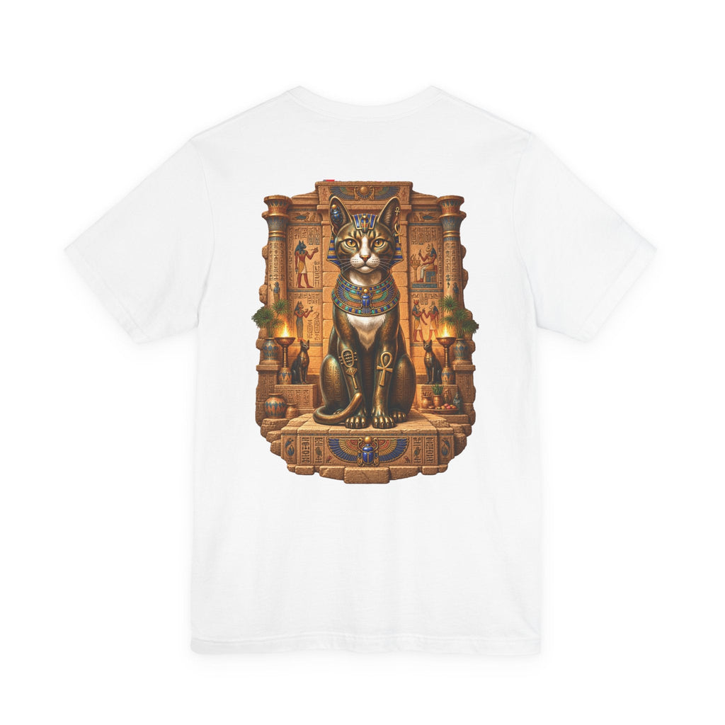 Egyptian Cat Graphic Tee — Ancient Egyptian Temple Pharaonic Cat T-Shirt Printify