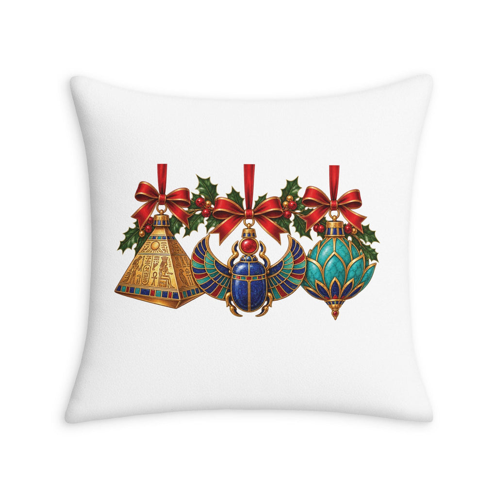 Egyptian Christmas Ornaments Throw Pillow Case Printify